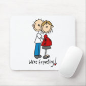 We verwachten het! Zwangere muis Figuur Mousepad Muismat (Met muis)