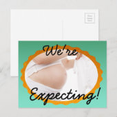 We verwachten het! Zwangerschapsaankondiging na Ka Aankondigingskaart (Voorkant / Achterkant)
