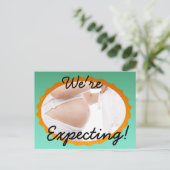 We verwachten het! Zwangerschapsaankondiging na Ka Aankondigingskaart (Staand voorkant)