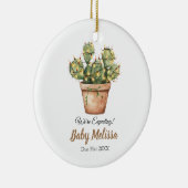 We verwachten kerst van Baby Keramisch Ornament (Rechts)