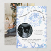 We verwachten kleine Snowflakes 2 Foto van Santa F Aankondiging (Voorkant / Achterkant)