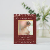 We verwachten santa baby zwangerschapsaankondiging feestdagenkaart (Staand voorkant)