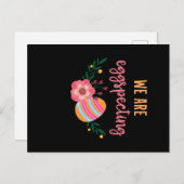 We verwachten zwangerschapsuitkondiging briefkaart (Voorkant / Achterkant)