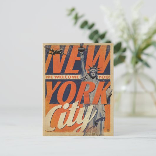 We verwelkomen je! briefkaart (Staand voorkant)