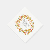 We verzamelen samen krans herfstschilderij servet (Hoek)