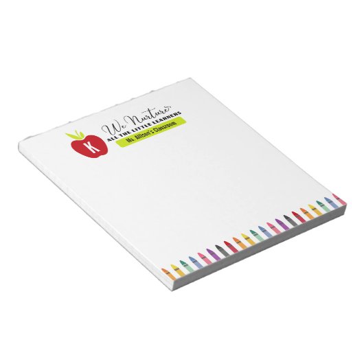 We verzorgen alle kleine lerarendocenten notitieblok (Schuin)