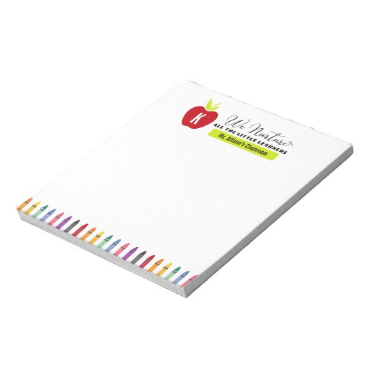 We verzorgen alle kleine lerarendocenten notitieblok (Linkerzijde)