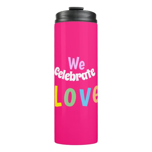 we vierden de liefdespijlerkaars thermosbeker (Voorkant)