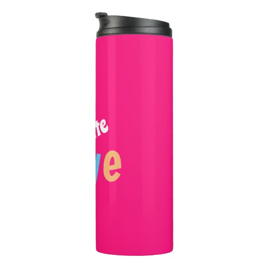 we vierden de liefdespijlerkaars thermosbeker (Geroteerd rechts)