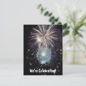 We vieren de viering met Fireworks Custom Invitati Kaart (Staand voorkant)