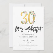 we vieren faux gold 30e verjaardag kaart (Voorkant)