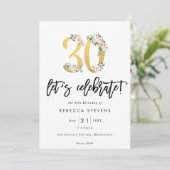 we vieren faux gold 30e verjaardag kaart (Staand voorkant)
