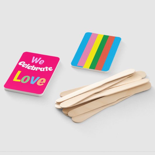 WE vieren liefde Handwaaier (Niet-gemonteerd)