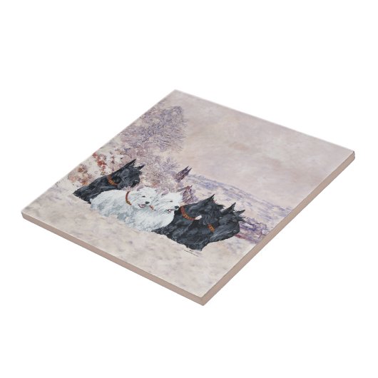 We Vijf Winter Tegeltje (Zijkant)