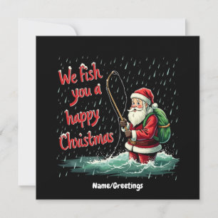 We Vissen Je een Gelukkig Kerstfeest met Pret Kaart