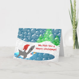 We vissen je een prettige kerst feestdagen kaart