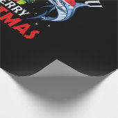 We vissen je op een vrolijke kerstvisserij cadeaupapier (Hoek)