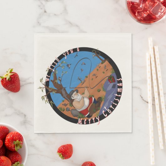 We vissen op een prettige kerst - Aussie-luiers Servet (Insitu)