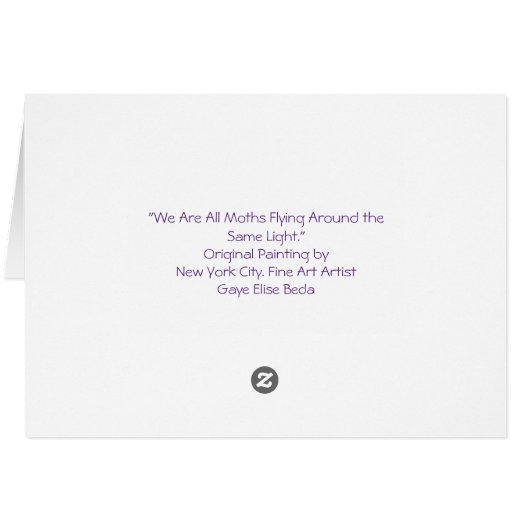 We vliegen allemaal rond hetzelfde licht. (Achterkant Horizontaal)