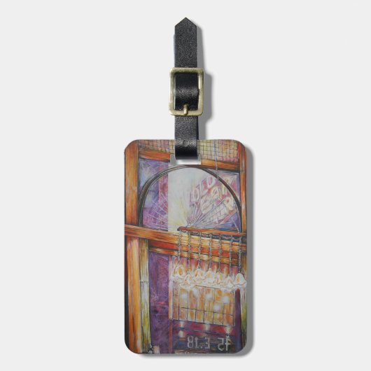 We vliegen allemaal rond hetzelfde licht. bagagelabel (Voorkant verticaal)