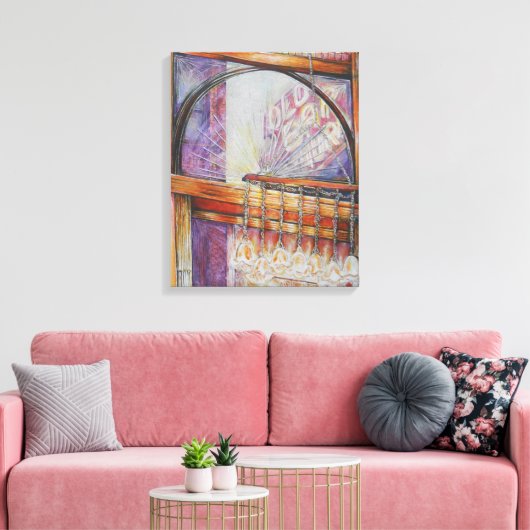 We vliegen allemaal rond hetzelfde licht. canvas afdruk (Insitu (Woonkamer))