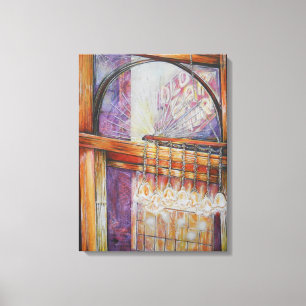 We vliegen allemaal rond hetzelfde licht. canvas afdruk