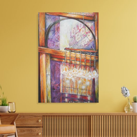 We vliegen allemaal rond hetzelfde licht. canvas afdruk (Insitu (Woonkamer))