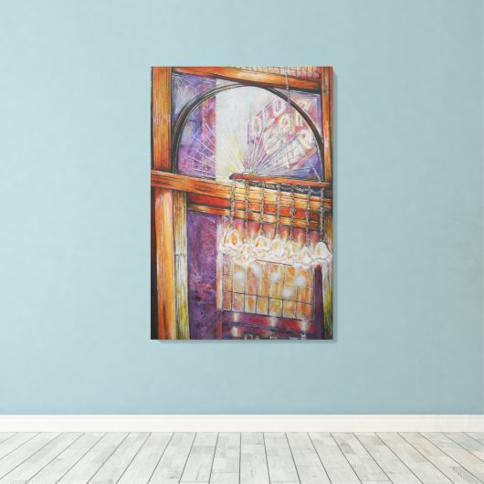 We vliegen allemaal rond hetzelfde licht. canvas afdruk (Insitu (Houten vloer))