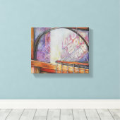 We vliegen allemaal rond hetzelfde licht. canvas afdruk (Insitu (Houten vloer))