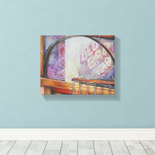 We vliegen allemaal rond hetzelfde licht. canvas afdruk (Insitu (Houten vloer))