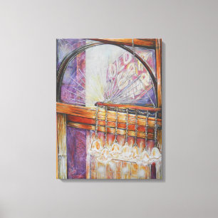 We vliegen allemaal rond hetzelfde licht. canvas afdruk