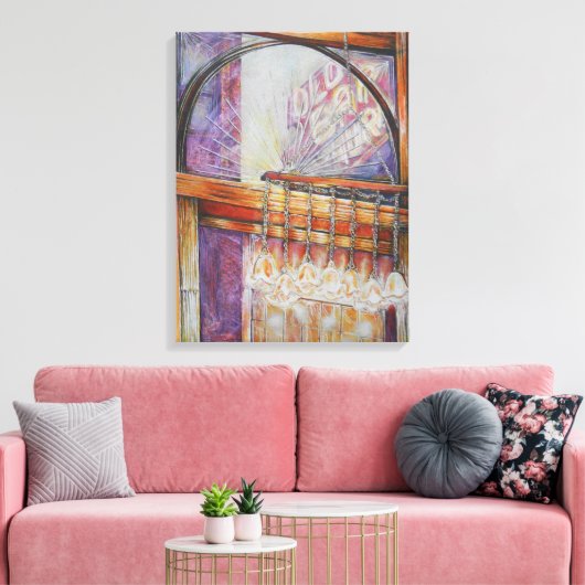 We vliegen allemaal rond hetzelfde licht. canvas afdruk (Insitu (Woonkamer))