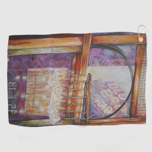 We vliegen allemaal rond hetzelfde licht golfhanddoek (Horizontaal)