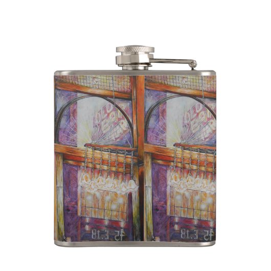 We vliegen allemaal rond hetzelfde licht. heupfles (Achterkant)