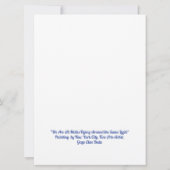 We vliegen allemaal rond hetzelfde licht. kaart (Achterkant)