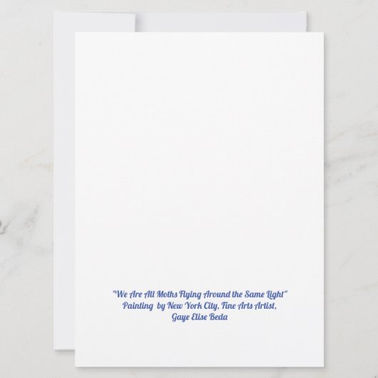 We vliegen allemaal rond hetzelfde licht. kaart (Achterkant)