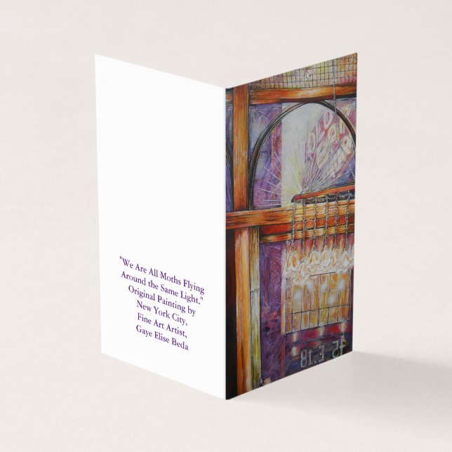 We vliegen allemaal rond hetzelfde licht. kaart (Buitenkant)