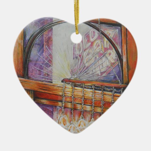 We vliegen allemaal rond hetzelfde licht. keramisch ornament (Voorkant)