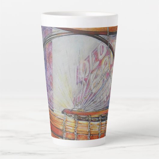 We vliegen allemaal rond hetzelfde licht. latte mok (Voorkant)