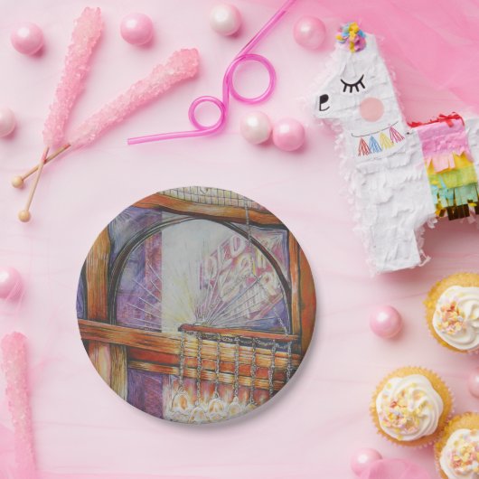 We vliegen allemaal rond hetzelfde licht. papieren bordje (Feest)