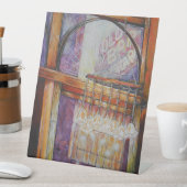 We vliegen allemaal rond hetzelfde licht. reclamebord met voetstuk (Insitu)