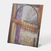 We vliegen allemaal rond hetzelfde licht. reclamebord met voetstuk (Voorkant)