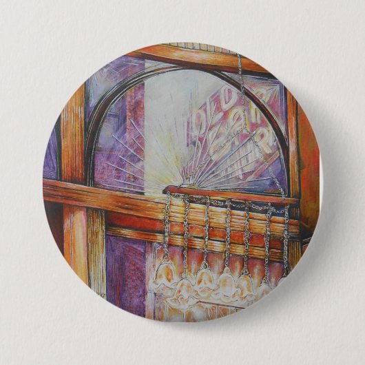 We vliegen allemaal rond hetzelfde licht. ronde button 7,6 cm (Voorkant)