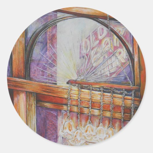 We vliegen allemaal rond hetzelfde licht. ronde sticker (Voorkant)