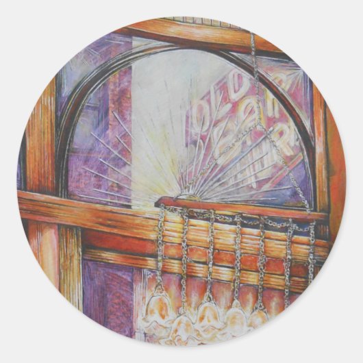 We vliegen allemaal rond hetzelfde licht. ronde sticker (Voorkant)