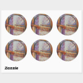 We vliegen allemaal rond hetzelfde licht. ronde sticker (Vel)