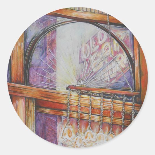 We vliegen allemaal rond hetzelfde licht. ronde sticker (Voorkant)