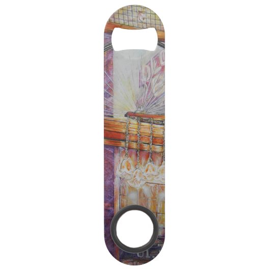 We vliegen allemaal rond hetzelfde licht. speed flessenopener (Achterkant)