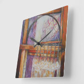 We vliegen allemaal rond hetzelfde licht. vierkante klok (Hoek)