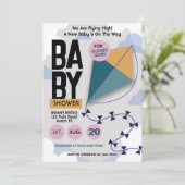 We vliegen hoog Schattige vlieger Baby shower Kaart (Staand voorkant)